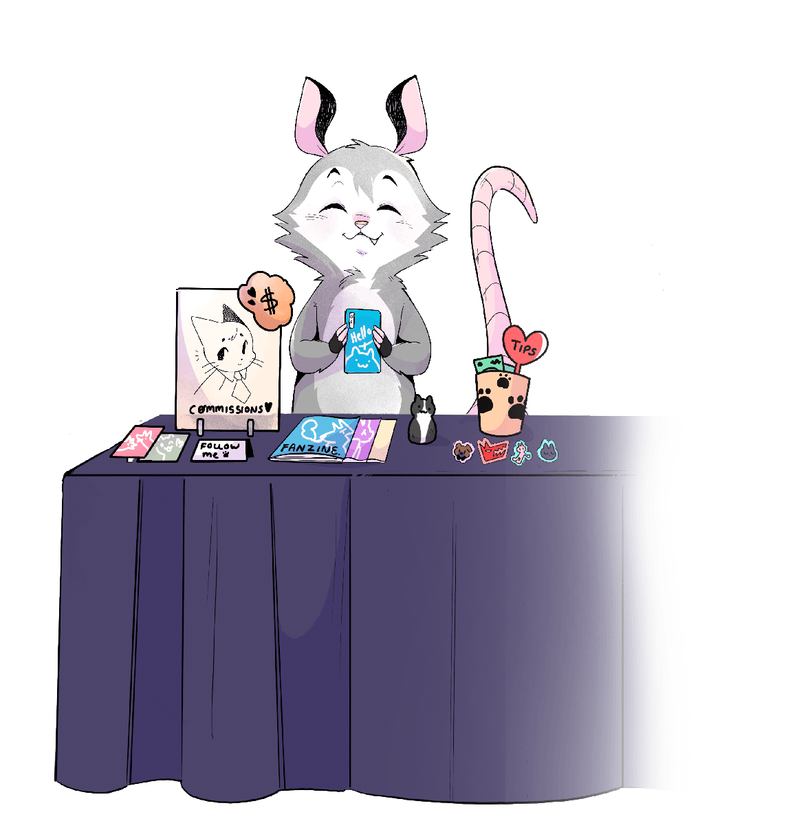 Ejemplo de montaje del Artist Alley